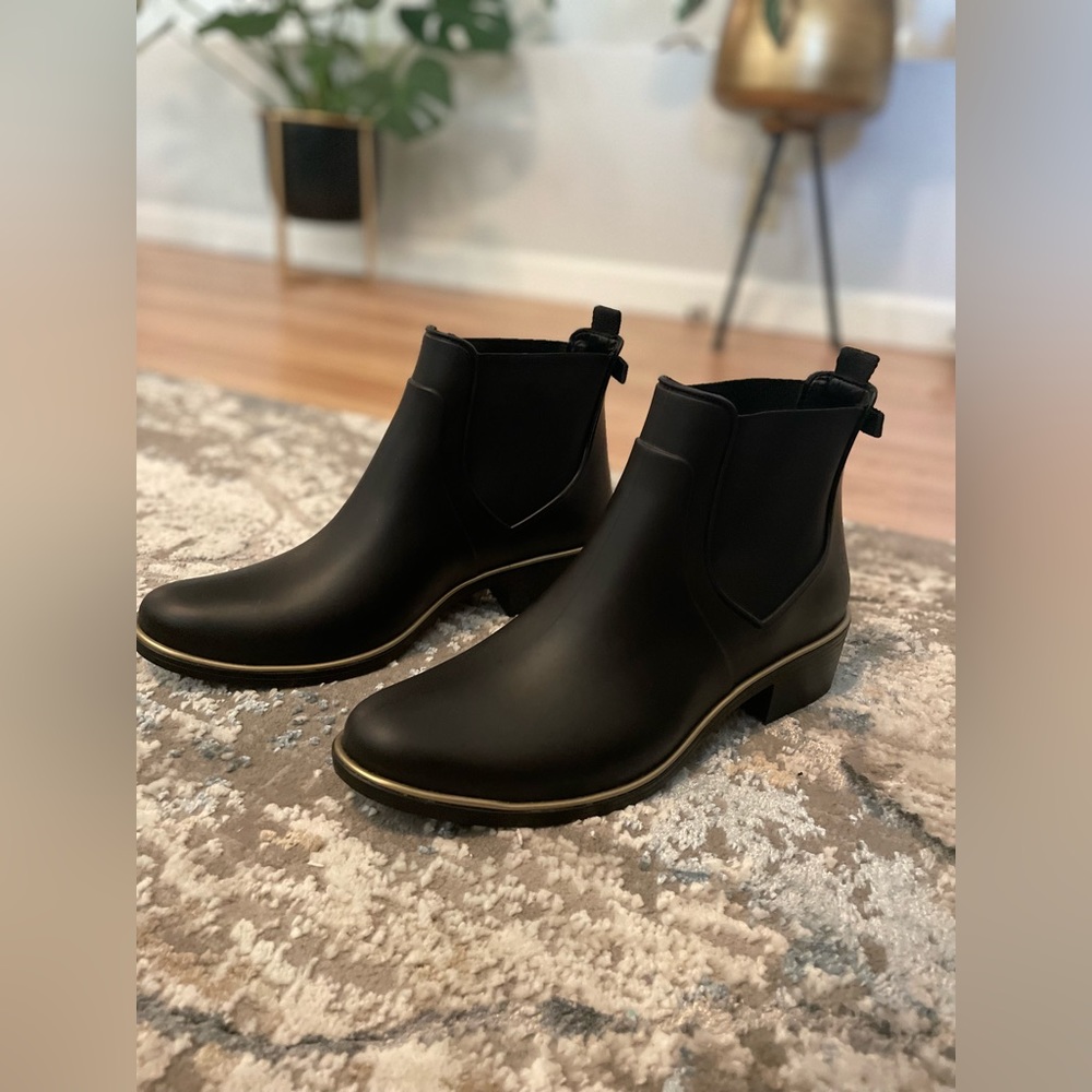 Kate Spade Gold & Black Booties